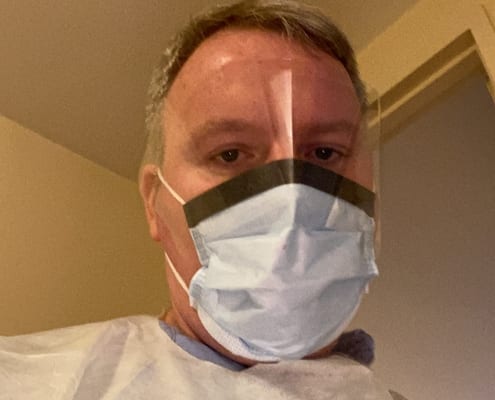 Nurse in PPE mask