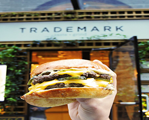 Double Patty Burger at, Trademark Taste + Grind