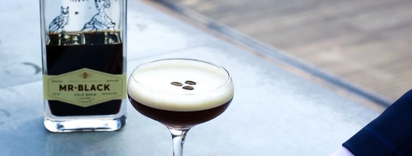 Mr.Black espresso cocktail at Refinery Rooftop