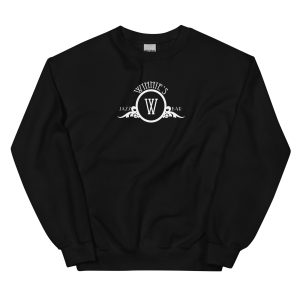 unisex crew neck sweatshirt black front ded jpg