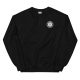 unisex crew neck sweatshirt black front fcddd jpg