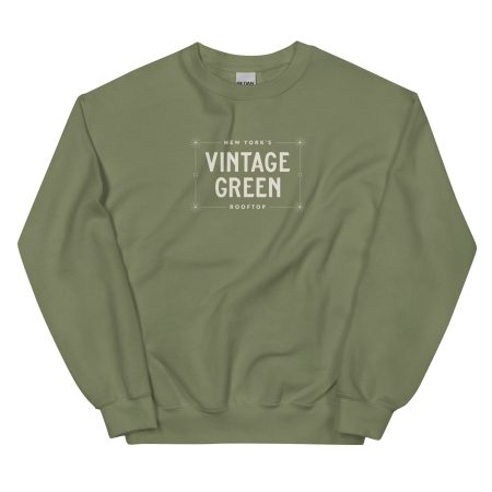 unisex crew neck sweatshirt military green front bb jpg