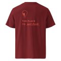 unisex organic cotton t shirt burgundy back cacff jpg