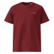 unisex organic cotton t shirt burgundy front cabe jpg