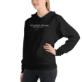 unisex pullover hoodie black left front debf jpg