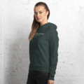 unisex pullover hoodie heather forest left front dedd jpg