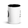 white ceramic mug with color inside black oz front ced jpg
